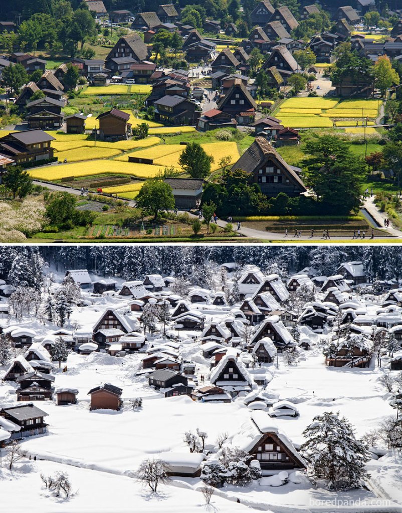 Историческая деревня Сиракава-го, Япония